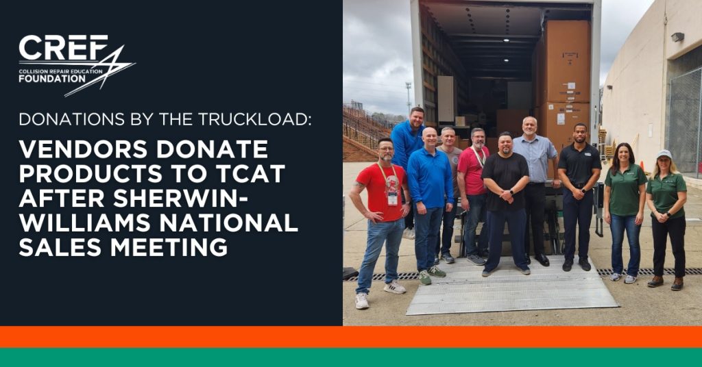 Donations by the Truckload: TCAT Benefits from Industry’s Generosity, Vendors Donate Products After Sherwin-Williams National Sales Meeting